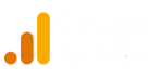 Logotipo Google Analytics branco Mídia Marketing Digital Página inicial
